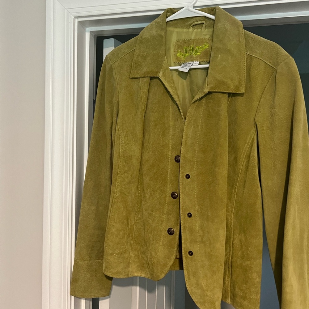 Olive Green Suede Women's Jacket